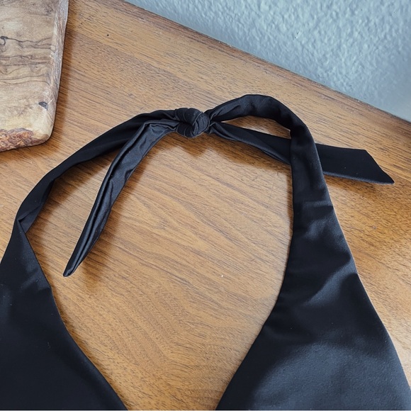 BLACK HALTER BIKINI TOP #0329 - Picture 3 of 6